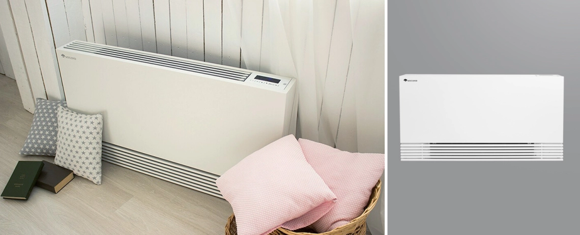 MyCon Silent Ultratenká podlahová ventilátorová jednotka s BLDC motorem pro účinnou klimatizaci.