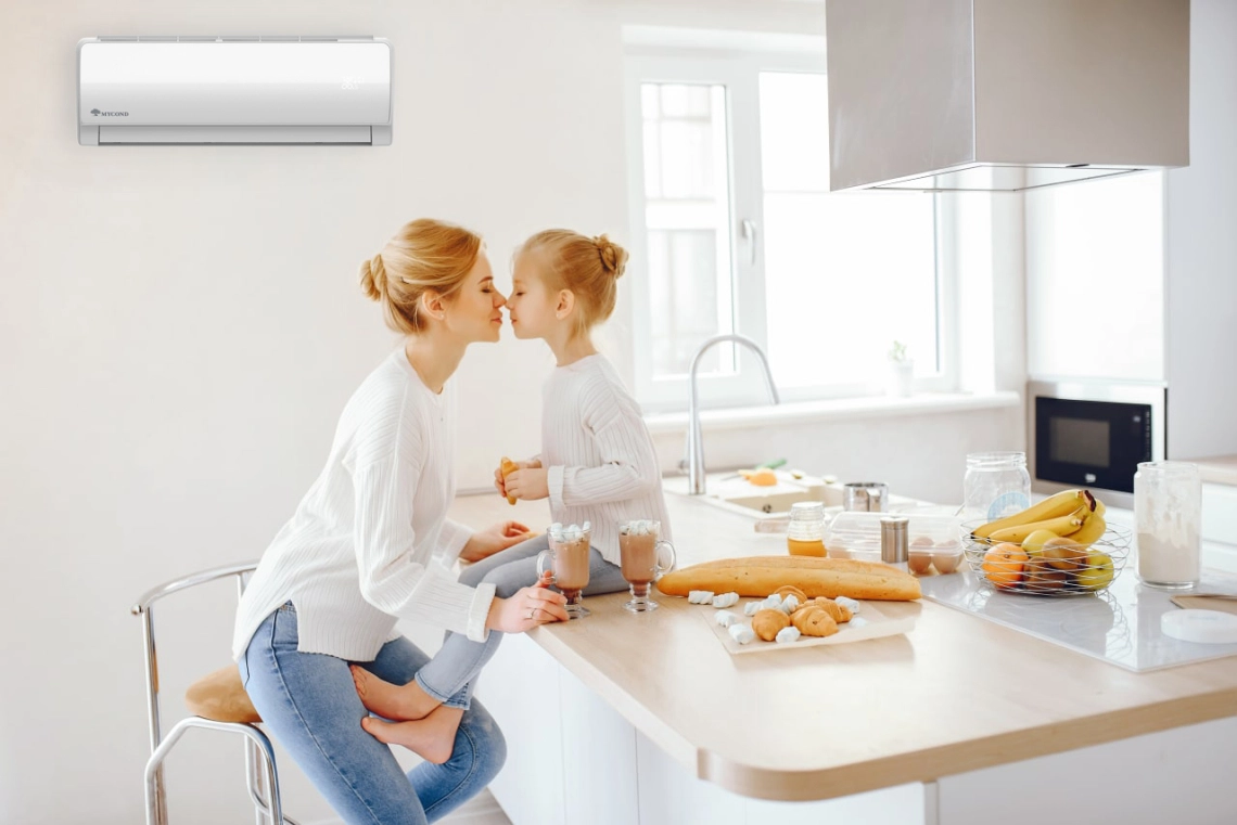 MyCond MHW Nástěnná ventilátorová jednotka s LED displejem a režimem spánku.