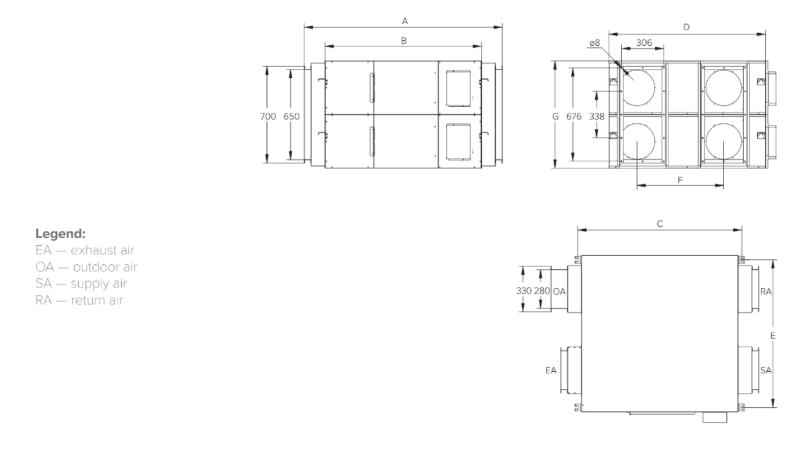 MyCond MVS***-DW Celkové rozměry - 4