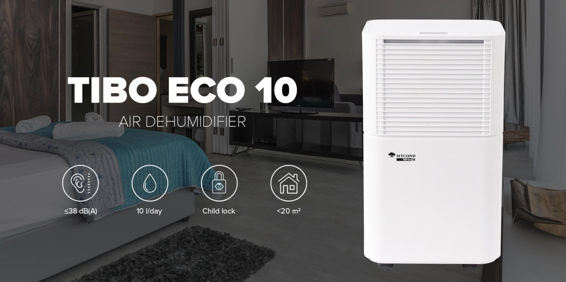 MyCond TIBO Eco 10 Energeticky účinný odvlhčovač vzduchu pro domácnosti.