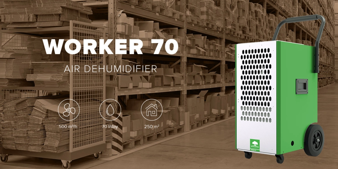 MyCond Worker pro sklad 70 l/den, 500 m³/h, plocha do 250 m²
