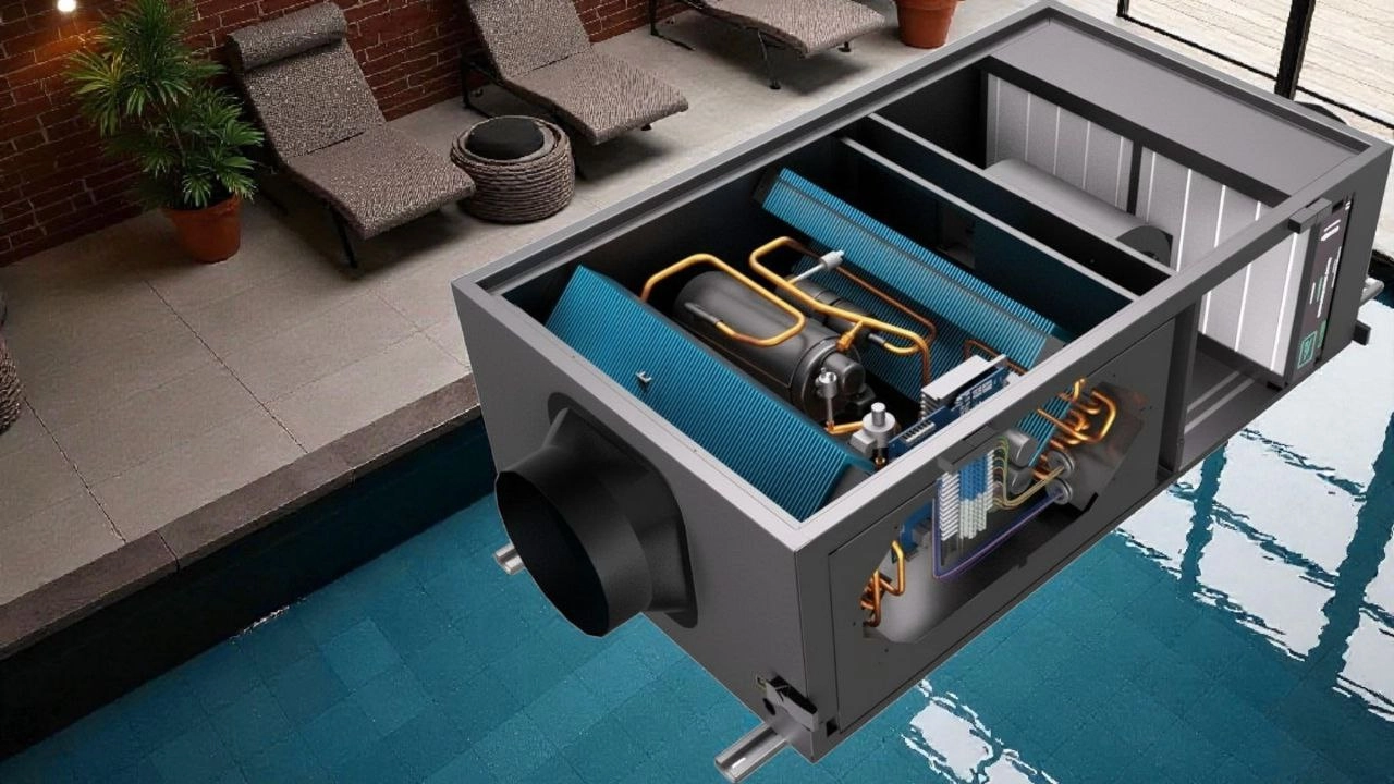 Kanálový odvlhčovač pro bazény s automatickým zapínáním Mycond MSHAC