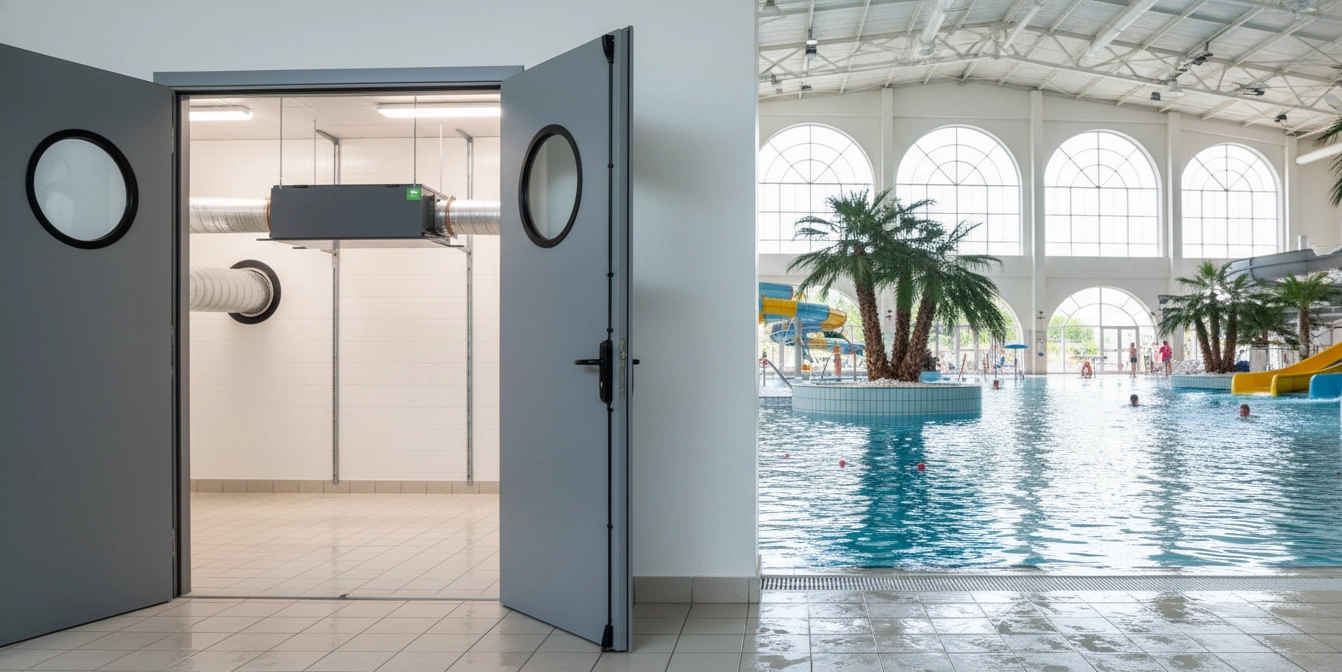 Kanálový odvlhčovač pro bazény - ochrana zařízení před korozí Mycond MSHAC