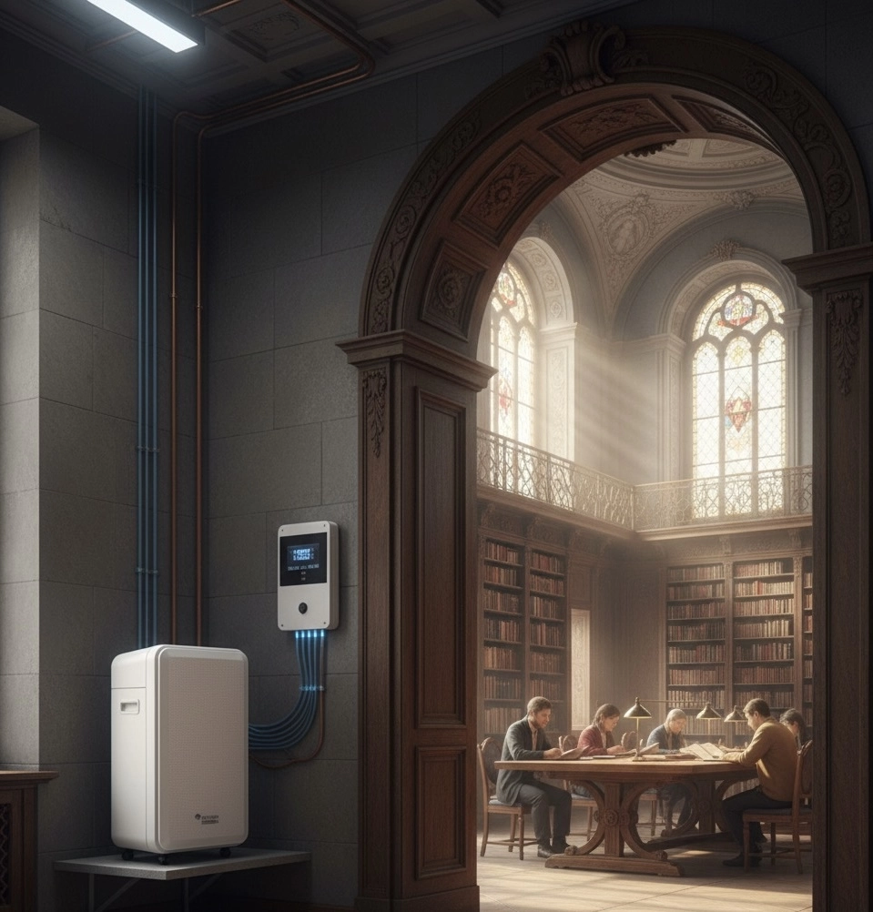 Odvlhčovač do koupelny s ochranou proti námraze zajišťující stabilní provoz Mycond Roomer Smart 12