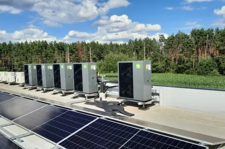 Průmyslový objekt s tepelným čerpadlem Mycond řady BeeEco